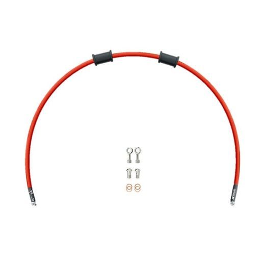 Set cevi za sklopko Venhill POWERHOSEPLUS KAW-11010C-RD (1 cev v kompletu) Red hoses, chrome fittings