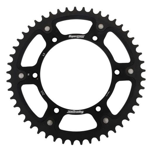 Rear sprocket SUPERSPROX STEALTH RST-245:49-BLK črna 49T, 520