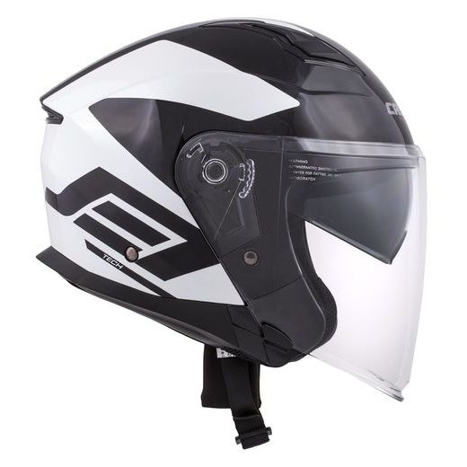 Jet čelada CASSIDA JET TECH CORSO black / white L