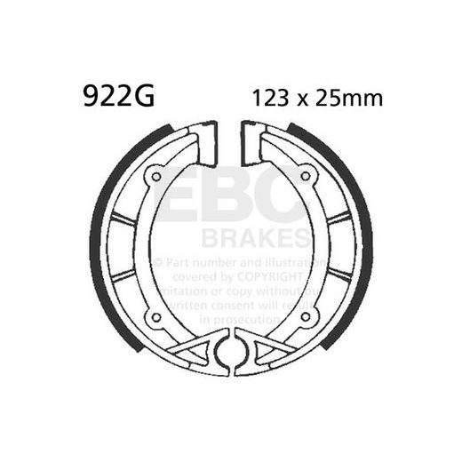 Brake shoe set EBC 922G grooved
