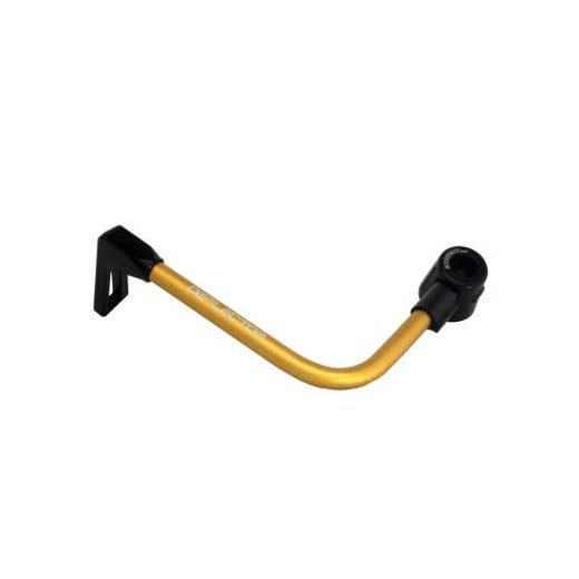 Lever guard ACCOSSATO DE002 with gold hose and joint left, aluminium