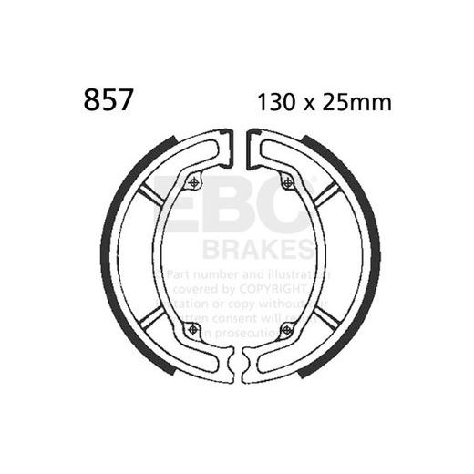 Brake shoe set EBC 857