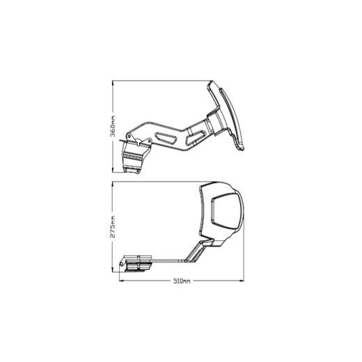 Single swing arm fender PUIG 3691J matt black