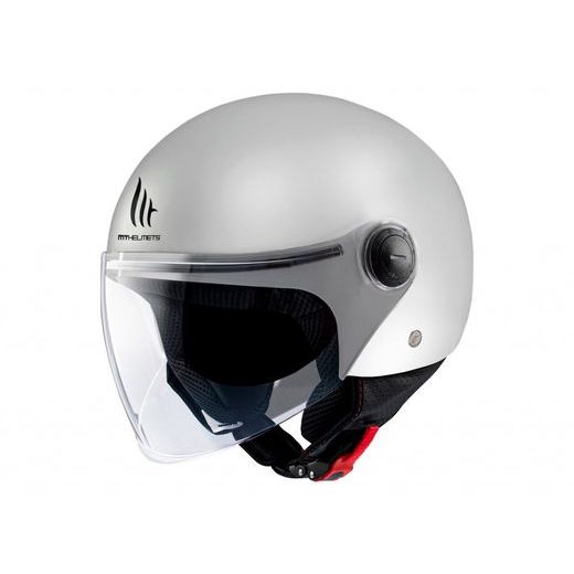 Jet čelada MT Helmets STREET S SOLID A0 GLOSS WHITE XXL