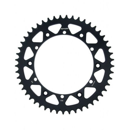 Aluminijasti zadnji verižnik (zobnik) SUPERSPROX RAL-853:49-BLK črna 49T, 520