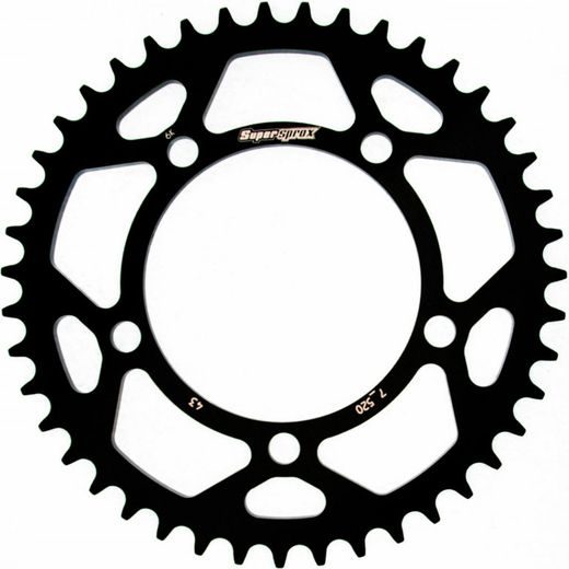 Aluminijasti zadnji verižnik (zobnik) SUPERSPROX RAL-7_520:43-BLK črna 43T, 520