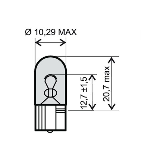 Lamp RMS 246510281 12V 5W T10