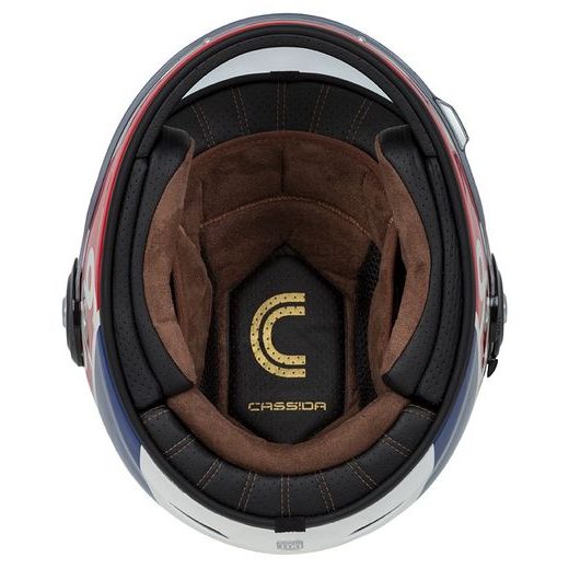 Integralna čelada CASSIDA Fibre OPG white/ blue/ red L