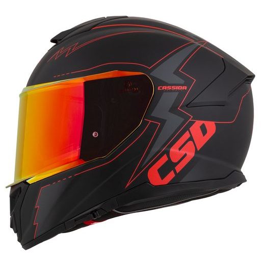 Integralna čelada CASSIDA Integral GT 2.1 Flash matt black/ metallic red/ dark grey L