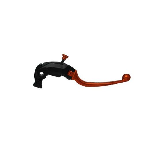 Adjustable folding lever ACCOSSATO LV018 in aluminium for Nissin radial brake master cylinder oranžna