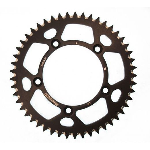 Aluminijasti zadnji verižnik (zobnik) SUPERSPROX RAL-4:49-BLK črna 49T, 420