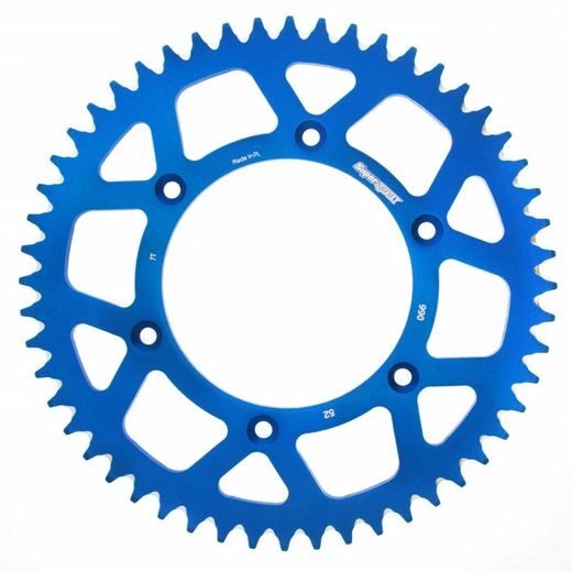 Aluminijasti zadnji verižnik (zobnik) SUPERSPROX RAL-990:52-BLU moder 52T, 520