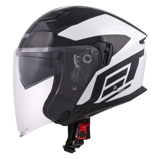 Jet čelada CASSIDA JET TECH CORSO black / white 2XL