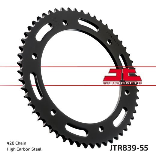 Verižni set EK - Srebrna chain 428 DEH, Non-sealed, CHK front sprocket SUPERSPROX, CHK rear sprocket JT za YAMAHA DT 125 R 1988-1989