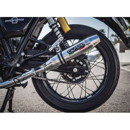 Dual slip-on exhaust GPR DEEPTONE E4.ROY.11.CAT.DE Brushed Stainless steel