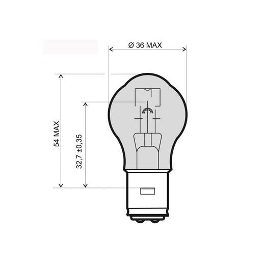 Lamp RMS 246510305 BA20D 12V 25/25W