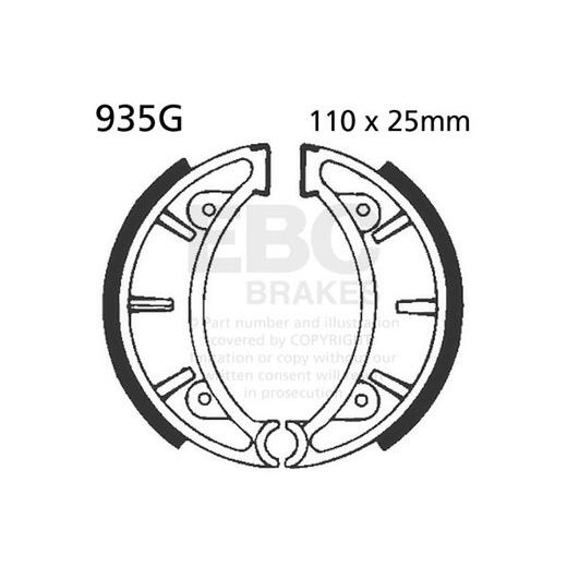 Brake shoe set EBC 935G grooved