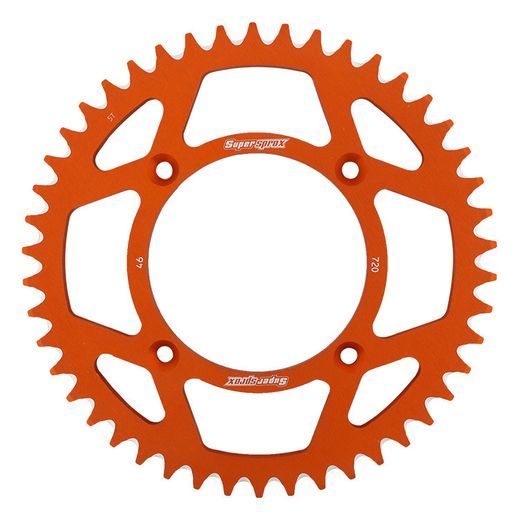 Aluminijasti zadnji verižnik (zobnik) SUPERSPROX RAL-720:46-ORG oranžna 46T, 520