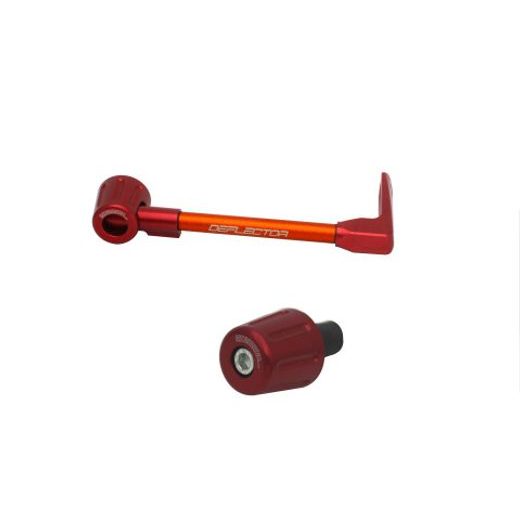 Lever guard in aluminium + left end ACCOSSATO DE004 with orange hose and joint right