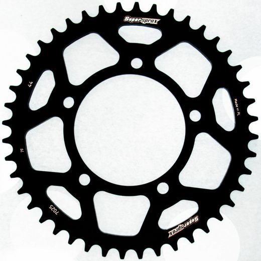 Aluminijasti zadnji verižnik (zobnik) SUPERSPROX RAL-7025:44-BLK črna 44T, 520
