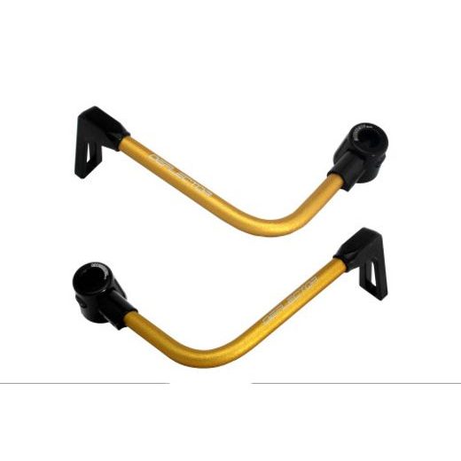 Lever guard ACCOSSATO DE003 with gold hose and joint right + left, aluminium