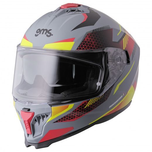 Integralna čelada GMS GELERO ZG12701 matt grey-yellow-blue 2XL