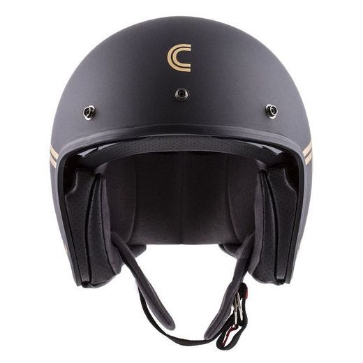Jet čelada CASSIDA OXYGEN RONDO black matt / gold 2XL