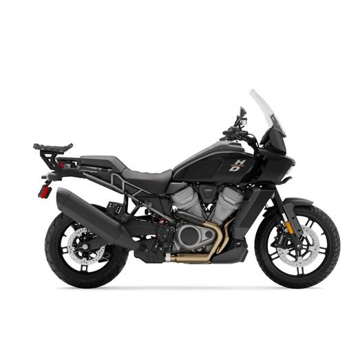 Set of SHAD TERRA TR40 adventure saddlebags and SHAD TERRA aluminium top case TR55 PURE BLACK, including mounting kit SHAD HARLEY 1250 PAN AMERICA