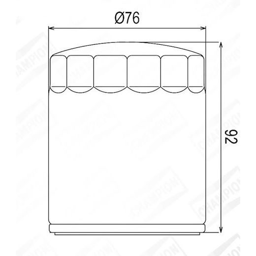 Oljni filter CHAMPION COF071B 100609975