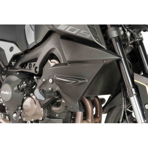 Radiator side panels PUIG 9378J matt black stickers included