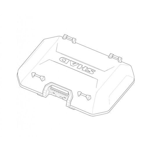 Complete lid SHAD 203913RB for TR55 BLACK EDITION, TR55 PURE BLACK