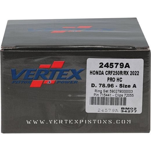 Complete piston VERTEX 24579A Cylinder 79, piston 78,96 mm (High compression)