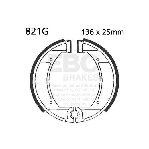 Brake shoe set EBC 821G grooved
