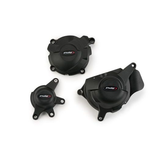 Engine covers PUIG Track for Championship 21510N črna included 3 covers