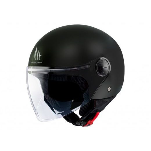 Jet čelada MT Helmets STREET S SOLID A1 MATT BLACK XXL