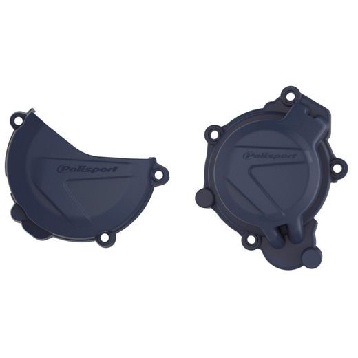 Clutch and ignition cover protector kit POLISPORT 90965 Modra