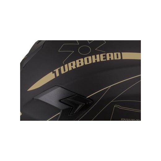 Integralna čelada CASSIDA INTEGRAL 3.0 TURBOHEAD black matt/ gold XL