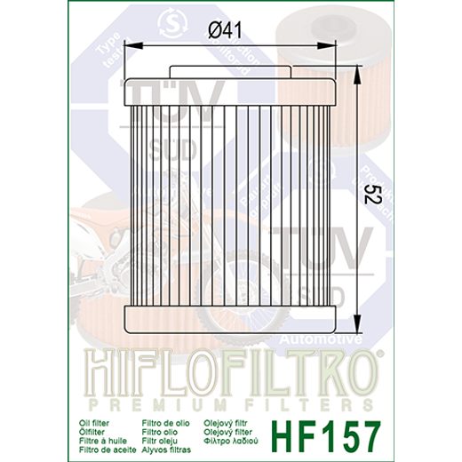 Oljni filter HIFLOFILTRO HF157