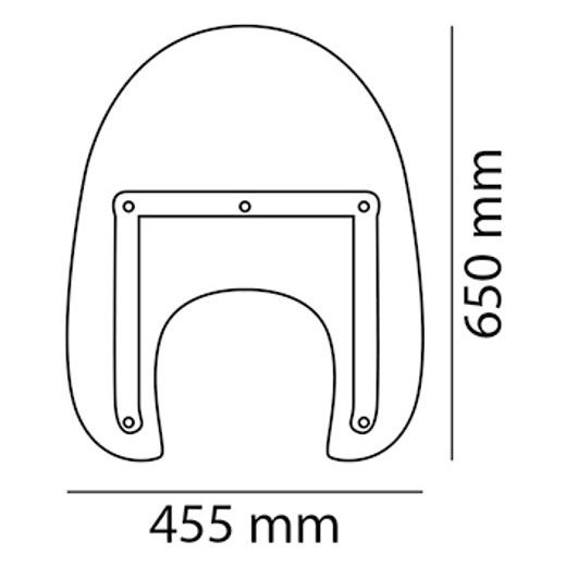 Windshield CUSTOMACCES AMERICA I CA0008W prozorna