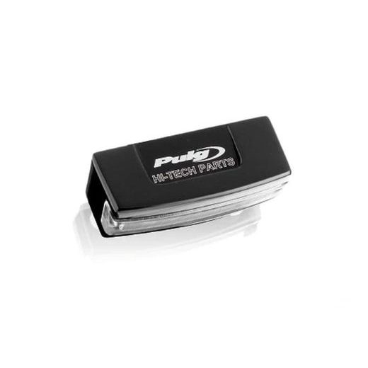 Licence support light PUIG 5565N črna alu with LEDs