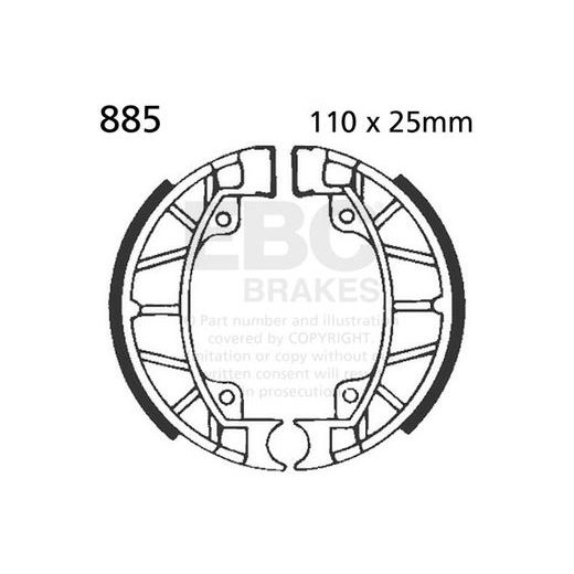Brake shoe set EBC 885