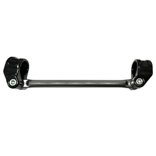 Bar and two-screw clamp kit for handlebar ACCOSSATO B5N variable diameter 28/28,5 mm, lenght 180mm črna