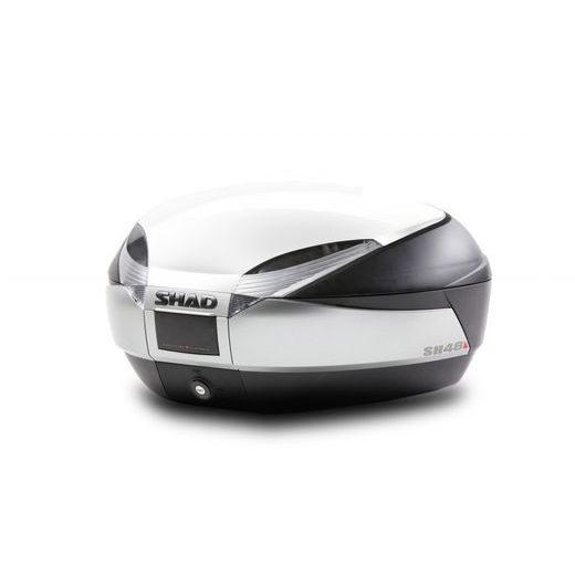 Kovček ( Top case ) z barno zgornjo ploščo SHAD SH48 Bela with PREMIUM SMART lock