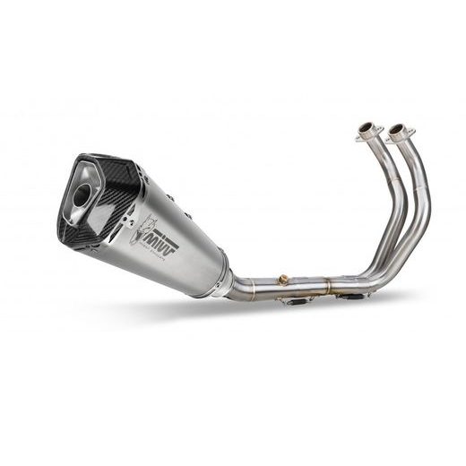 Celoten izpušni sistem 2x1 MIVV DELTA RACE Y.044.LDRX Stainless Steel / Carbon cap