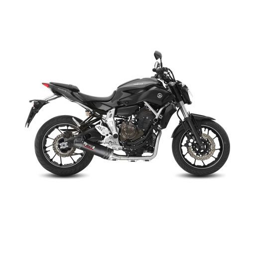 Celoten izpušni sistem 2x1 MIVV OVAL Y.044.L3C Karbon / Karbonska kapa for YAMAHA MT-07 / FZ-07 (2014-2024)