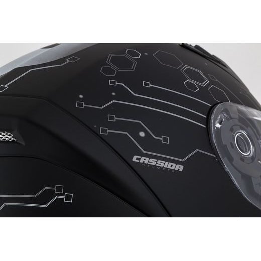 Integralna čelada CASSIDA INTEGRAL 3.0 HACK matt black /silver 2XL