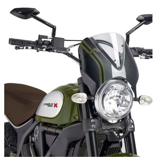 Windshield PUIG RETROVISION 8192W carbon look prozorna