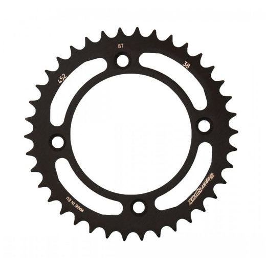 Aluminijasti zadnji verižnik (zobnik) SUPERSPROX RAL-452:39-BLK črna 39T, 415