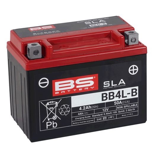 Tovarniško aktiviran akumulator BS-BATTERY BB4L-B (FA) (YB4L-B (FA)) SLA