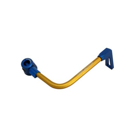 Lever guard ACCOSSATO DE001 with gold hose and joint right, aluminium